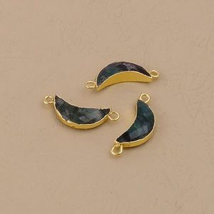 มรกตทองอิเล็กโทรเพลทรูปพระจันทร์เสี้ยวครึ่งดวง6x16มม. อุปกรณ์ประกันตัวแบบทำเครื่องประดับแบบทำมือตัวเชื่อมต่อชิ้นส่วน - Product Image 5