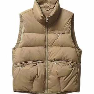 Veste matelassée d'hiver noire à fermeture éclair pour hommes style punk personnalisée mélange de cachemire avec capuche à col montant amovible - Product Image 6