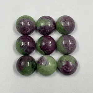 Fashion Jewelry World Wide Export Available Natural Cabochons 9mm Ruby Zoisite Loose Gemstones Jewelry Making At Fine Jewelry