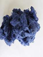 Fibre discontinue de polyester bleu marine 100% recyclée de style solide pour filature et tissu non tissé directement du Vietnam