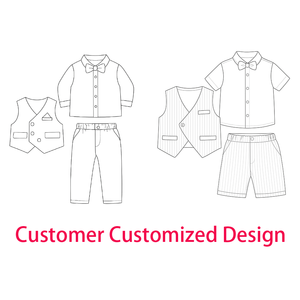 Custom Boys <span class=keywords><strong>Clothing</strong></span> Sets 5 Anos Plain Color Boy Colete Manga Longa Casamento Cavalheiro Crianças Roupas Toddler Boy Suit - Product Image 4