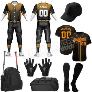 Uniformes de baseball de bonne qualité, ensembles complets, kits d'uniformes de baseball et softball en polyester pour jeunes et adultes - Product Image 2