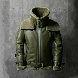 Chaqueta de cuero para hombre Color personalizado genuino para invierno Logotipo de marca personalizado Chaqueta de cuero moderna para hombre - Product Image 1