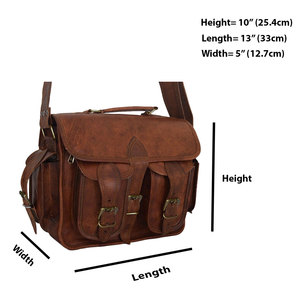 <b>Mens</b> Vintage Leather <b>Shoulder</b> <b>Bag</b> Genuine Leather Camera Briefcase for Daily & Travel Use - Product Image 6