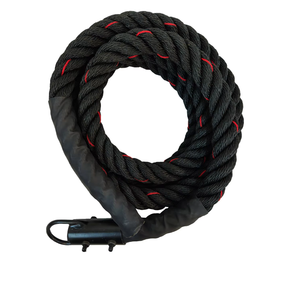 Corde de bataille d'escalade Fusion PP de haute qualité en noir et rouge conçue pour l'accès à la corde Protection contre les chutes Activités de travail et d'escalade - Product Image 1