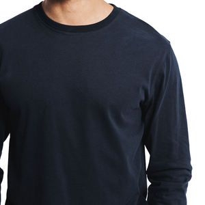 T-shirt à manches longues 100% coton de qualité supérieure pour hommes T-shirts confortables à séchage rapide pour hommes légers - Product Image 5