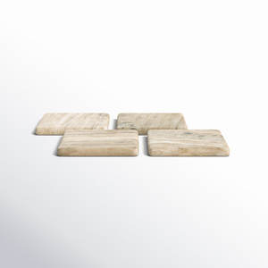 Posavasos de madera de nogal Natural con mango de forma cuadrada de moda para uso en mesa Simple y elegante diseño más nuevo de la India - Product Image 5