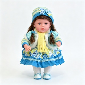 Corps en tissu peluche doux personnalisé, visage mignon réaliste, jouet de jeu d'imitation pour filles, cadeau d'anniversaire pour enfants, vêtements tendance - Product Image 1