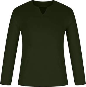 Camiseta de algodón de manga corta con cuello redondo para hombre, talla europea, camiseta informal holgada sencilla de Color sólido, gran oferta, jersey para hombre 2025 - Product Image 1