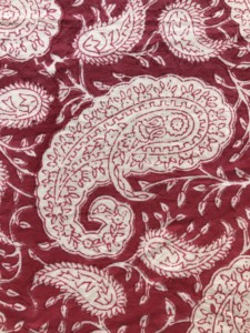 Ethnic Paisley Motif Hand Block Print Cotton Fabric for Apparel & Home Use - Product Image 4