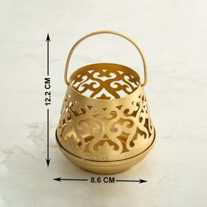 Gold Rush Brass Candle Holder Wedding Decoration <b>Lantern</b> Beading <b>Lantern</b> <b>Set</b> at Cheapest Price in India Christmas - Product Image 3