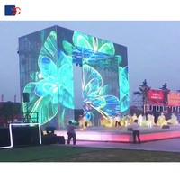 Écran publicitaire numérique LED transparent d'intérieur avec luminosité de 2500-5000 cd et garantie d'un an pour scène, concert, magasin de détail