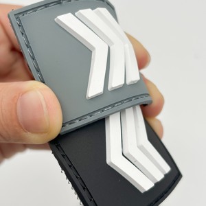 Patch en PVC à transfert thermique, tissu sergé, personnalisé, 3D, doux, cousu, PVC de haute qualité avec taille et logo personnalisés pour la couture, patch en PVC - Product Image 6