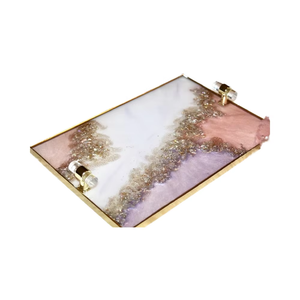 Plateau de service en résine léger avec caractéristiques uniques, idéal pour une utilisation efficace lors de fêtes ou de rassemblements occasionnels - Product Image 1