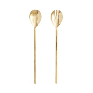 Couverts uniques service à salade ensemble de 2 pour la cuisine et le restaurant couverts ananas en laiton massif ensemble avec couleur or à bas prix - Product Image 3