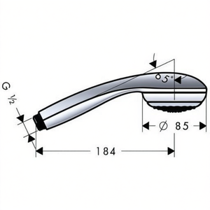 Hansgrohe Crometta 85 Green Hand Shower Chrome Normal <b>Spray</b> Pattern DN 15 - Product Image 3