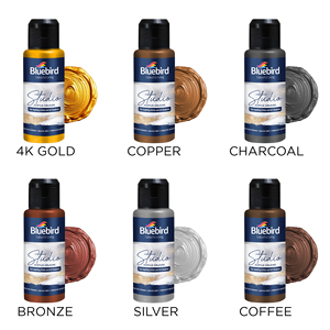 Bluebird Studio 6แพ็ค3.4 floz สีอะคริลิคไข่มุกสำหรับผู้เริ่มต้นและนักเรียนสำหรับกระดาษกระจกผ้าใบ - Product Image 1