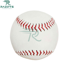 Razorts Wholesale Balles de baseball en cuir de vachette anti-stress professionnelles, légères, faites à la main, avec logo personnalisé, 9 pouces, pour l'entraînement BB014 - Product Image 4