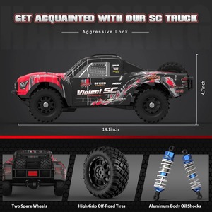 HBX 3100A 1/14 Camioneta RC sin Escobillas para Pistas Cortas RTR 38MPH con ESC Hobbywing, Eje Trasero Sólido, 4WD, Vehículo Todoterreno para Desierto - Product Image 4