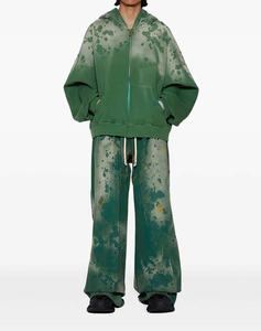 Chándal con Cremallera y Lavado Ácido 2025, Estilo Holgado, Desgastado, de Alta Calidad, con Capucha, Unisex, para Invierno, con Pedrería, OEM - Product Image 2