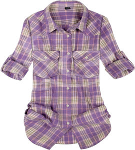 Camisa de franela de gran tamaño para mujer, ropa informal de algodón suave de talla grande con detalle de botones modernos, versátil y elegante - Product Image 1