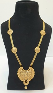 Parure de bijoux plaqué or pour femme : boucles d'oreilles chandelier classiques, collier et bague – Bijoux de mariage en alliage, bijoux fantaisie - Product Image 2