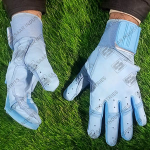 Gants d'entraînement de baseball en cuir de vachette 100% véritable conception de manchette longue taille adulte gants de frappeur taux d'usine - Product Image 5