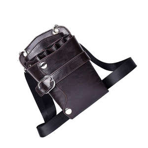 <b>Leather</b> Holster and Hip Bag Utility Belt With Silver Hardware Multi-function Holster Belt - Product Image 6