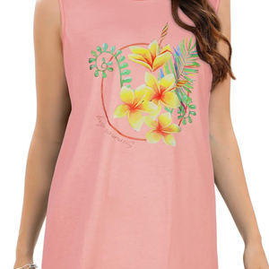 Ropa Deportiva al por Mayor, Camiseta sin Mangas para Mujer, Camiseta Deportiva de Color Sólido, Tallas Grandes, Algodón/Fibra de Bambú - Product Image 4