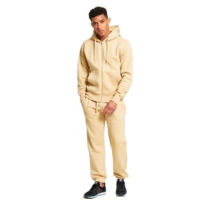 Chándales de algodón 100% de Pakistán, chándal de dos piezas de algodón/poliéster con logotipo personalizado de alta calidad para hombre, chándal de Color sólido - Product Image 1