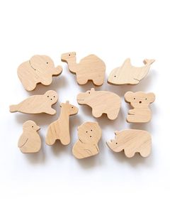 ของเล่นสัตว์ทำจากไม้-ดีไซน์เรียบง่ายหุ่นขี้เล่นและขนาดเล็กเหมาะสำหรับมือเล็กๆในการถือและใช้เล่นตั้งแต่99GD - Product Image 3