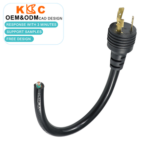 Cable de Alimentación de Alta Resistencia SJT SJTW de 10/3 Calibre con Extremo Abierto, Enchufe NEMA L7-15P de EE. UU., 15 A, 277 V, Cable de Extensión - Product Image 1