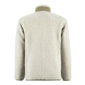 Chaqueta de lana Polar con cremallera, prendas de vestir cálidas lisas, chaqueta con cremallera completa con cuello levantado, chaquetas de lana Polar lisas para adultos para hombres - Product Image 2