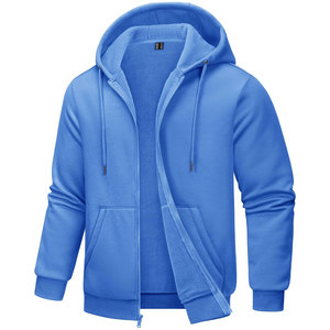 Sweat à capuche zippé Sherpa 100% coton Ultra chaud hiver Streetwear Design en relief Techniques de perles Marque privée personnalisée brodée - Product Image 1