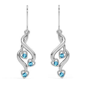 Pendientes Colgantes Valentina de Plata de Ley 925 CLARA, Accesorio de Joyería de Moda - Product Image 1