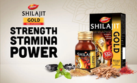 Capsules Dabur Shilajit Gold les plus vendues pour la force, l'endurance, la puissance et les soins de santé, disponibles au meilleur prix, exportation d'Inde