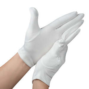 Gants de marche en polyester de qualité supérieure, blancs, pour cérémonies, travail, salle blanche sans poussière, bijoux, sécurité - Product Image 2