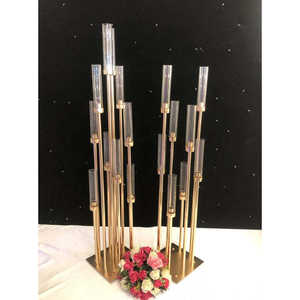 Candelabro de Metal de 8 o 10 Cabezas para Centros de Mesa de Boda, Decoración para Fiestas de Boda de 60 cm - Product Image 1