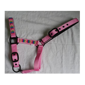 Vente en gros de licou de cheval équestre pleine grandeur de qualité supérieure rembourrage confortable en fourrure polaire de nylon OEM licou d'équitation en cuir - Product Image 2