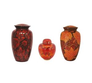 Urna de cremación de latón de peltre con estampado de pie de diseño simple Uso de urna de cremación de latón de buena calidad para cenizas humanas - Product Image 4