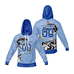 Sudadera con Capucha y Logotipo Bordado Personalizado para Hombre, Sudadera con Capucha de Alta Calidad de Marca Privada, Sudadera de Felpa 100% Algodón, Sudadera Lisa de Fábrica - Product Image 1