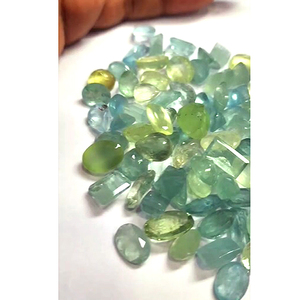 80 piezas de Aguamarina natural 10mm a 14mm cojín ovalado Octágono faceta 293 CTS lote azul alta calidad Baruj piedras preciosas sueltas US $176 - Product Image 4