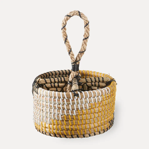 Meilleur prix Panier à ustensiles en jonc de mer pour la décoration de la maison Caddy en jonc de mer tissé naturel du Vietnam par Viet Fargimex - Product Image 1