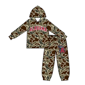 Eco-Friendly Camouflage Spandex/Polyester Hoodie <b>Shorts</b> Set <b>Toddler</b> Boys Casual Sportswear 2-Piece Outfit Letter Print - Product Image 6