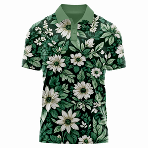 Polo de golf de poliéster de manga corta de calidad de lujo para hombres con bordado personalizado e impresión de logotipo - Product Image 5