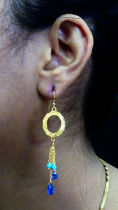 Pendientes de cadena de estilo Vintage únicos asequibles con piedras preciosas de cianita de apatita 925 de plata esterlina tradicional - Product Image 5