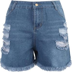 Pantalones cortos vaqueros de cintura alta para mujer de verano superventas personalizados, nuevos pantalones elegantes para mujer, pantalones vaqueros para mujer, pantalones cortos cómodos para exteriores - Product Image 1