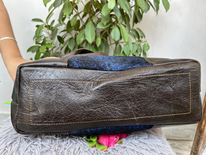 Sac fourre-tout en cuir de grande taille, sac à main élégant en fourrure naturelle, sacs à provisions pour femmes - Product Image 4