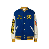 Veste coupe-vent pour homme, style varsity, baseball, hip-hop, streetwear, imperméable, respirante, hiver, avec patchwork de lettres Amis