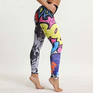 2025 dessin animé personnalisé 3D imprimé pantalons de Yoga pour les femmes taille haute vêtements de sport tissu respirant grande taille décontracté haut sport - Product Image 2